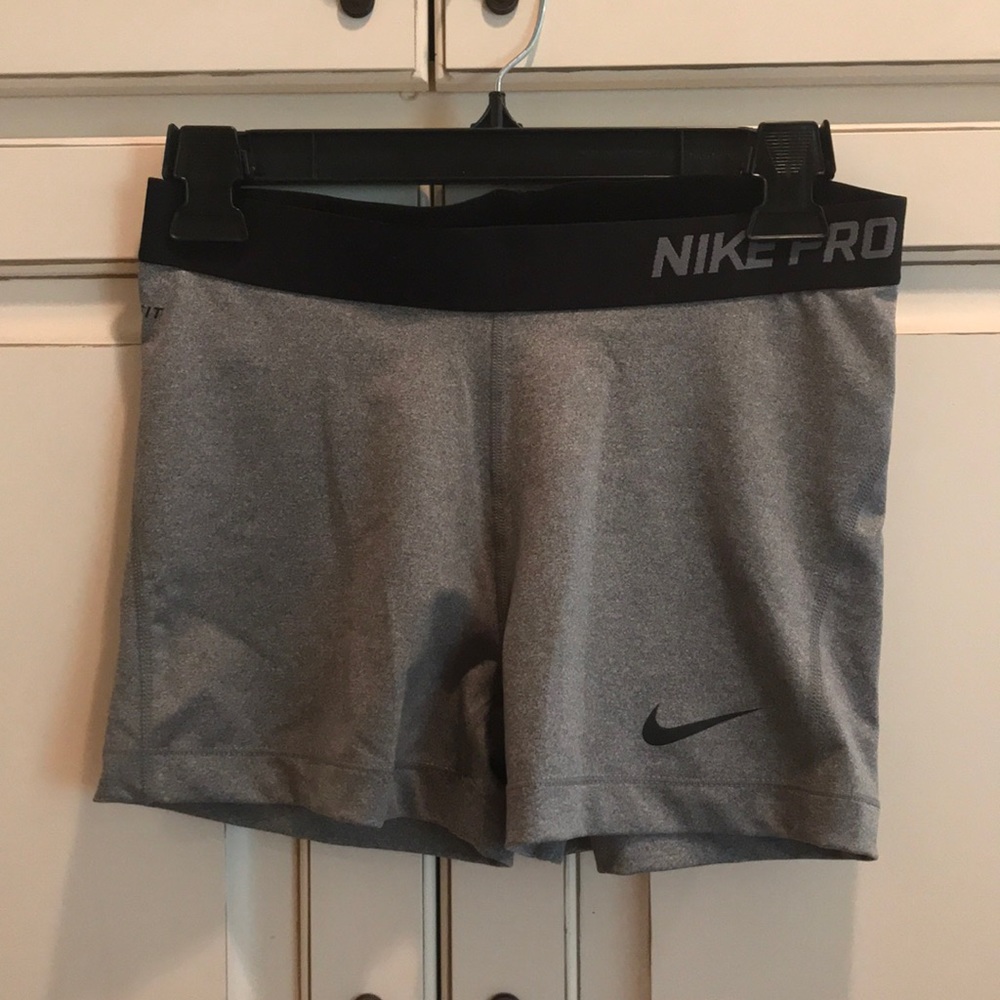 Large Nike Pro Shorts Grey